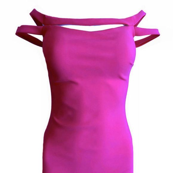 TARIK EIDZ Fuchsia Bodycon Bandage Dress NWT - Picture 5 of 11